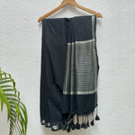 Load image into Gallery viewer, Slate Grey Cotton Saree with Printed Blouse
