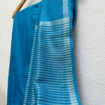 Load image into Gallery viewer, Blue Ocean Cotton Saree with Printed Blouse
