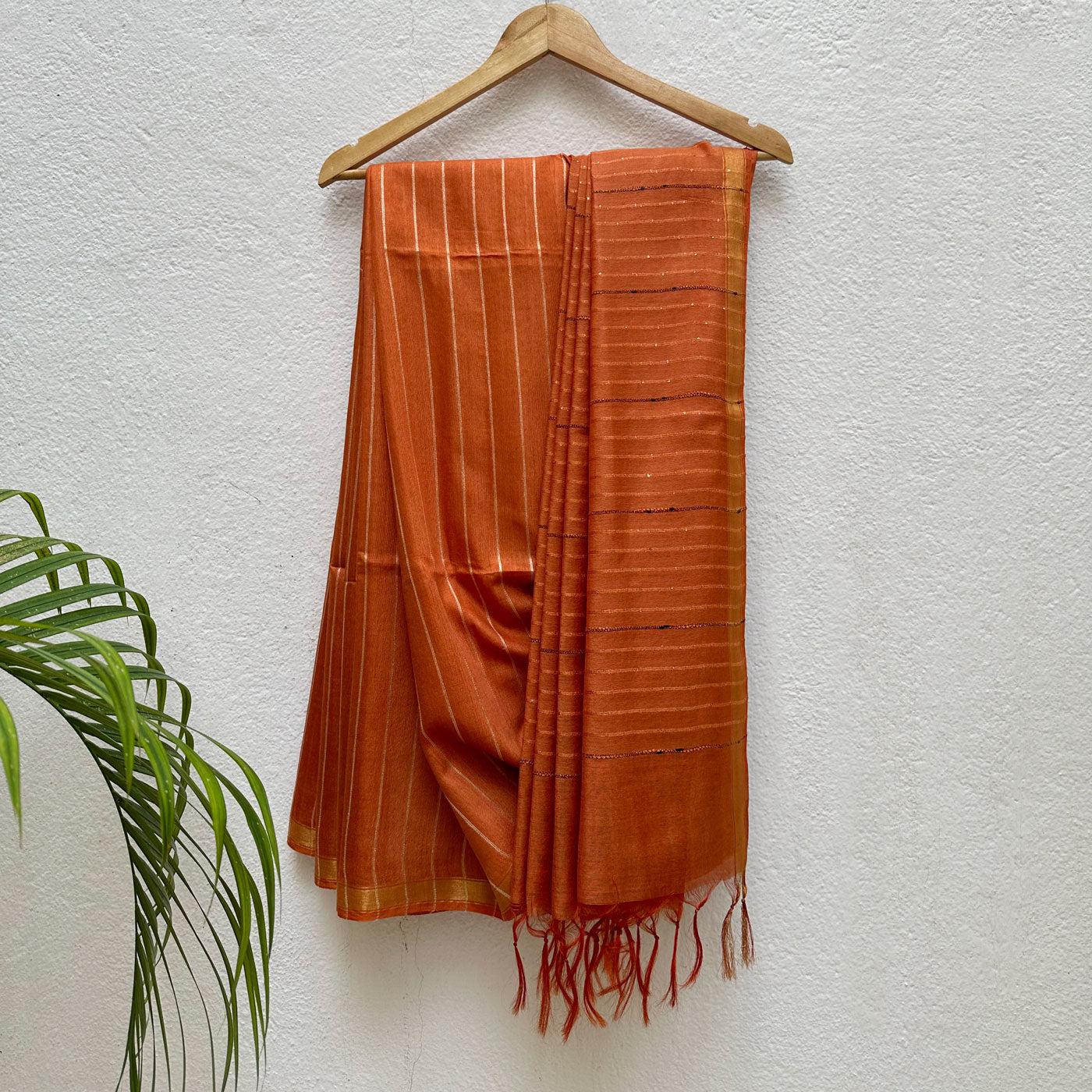 Bronze Cotton Silk Saree
