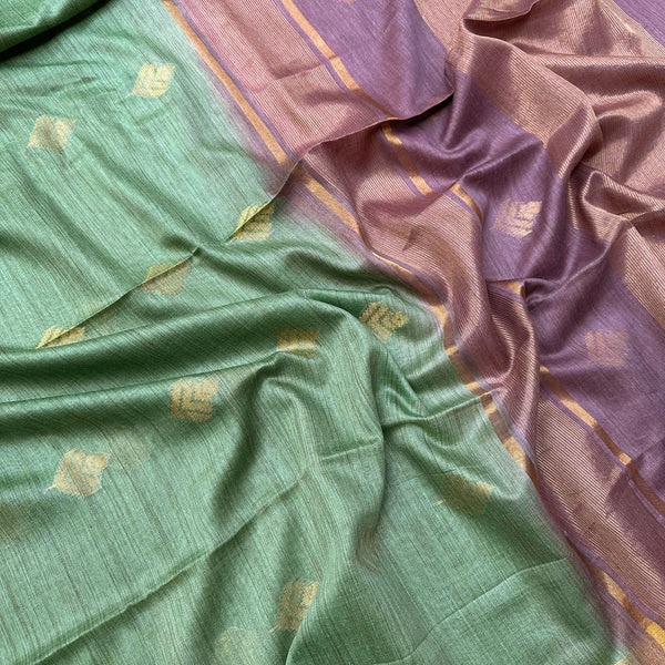 Buy Cotton Bamboo Silk Saree Online from The Thread Weavers