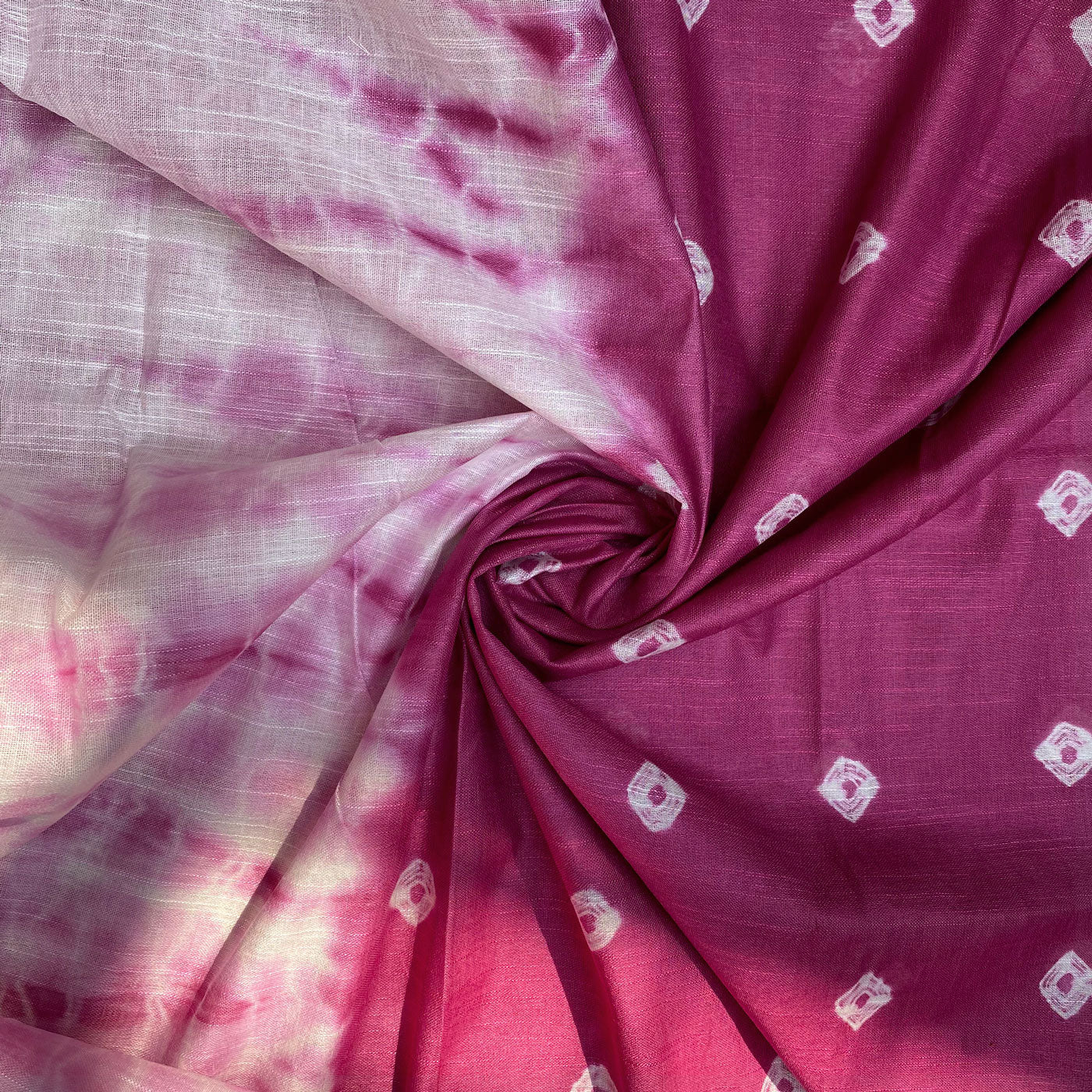 Cabaret Shibori Cotton Linen Saree