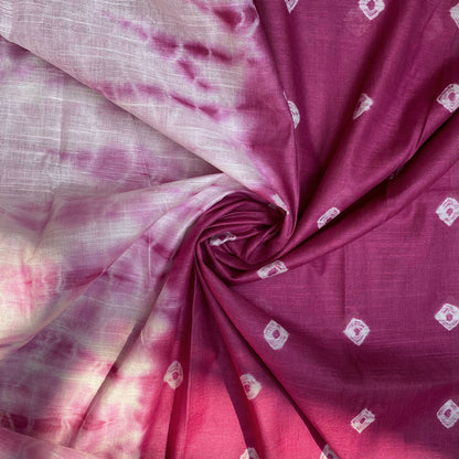Cabaret Shibori Cotton Linen Saree