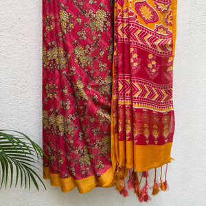 Cardinal Cotton Viscose Silk Saree