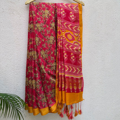 Cardinal Cotton Viscose Silk Saree