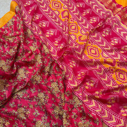 Cardinal Cotton Viscose Silk Saree