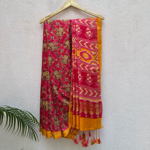 Cardinal Cotton Viscose Silk Saree