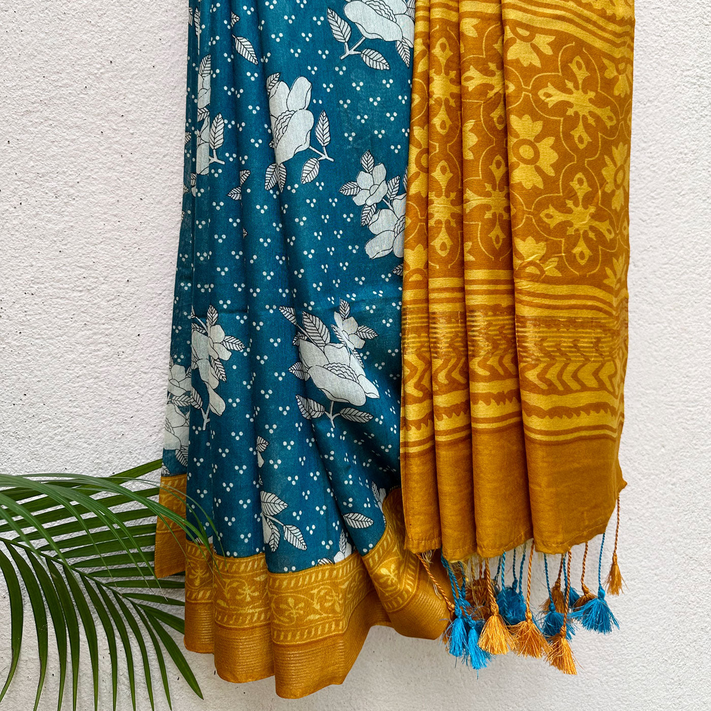 Carribean Floral Cotton Silk Printed Saree