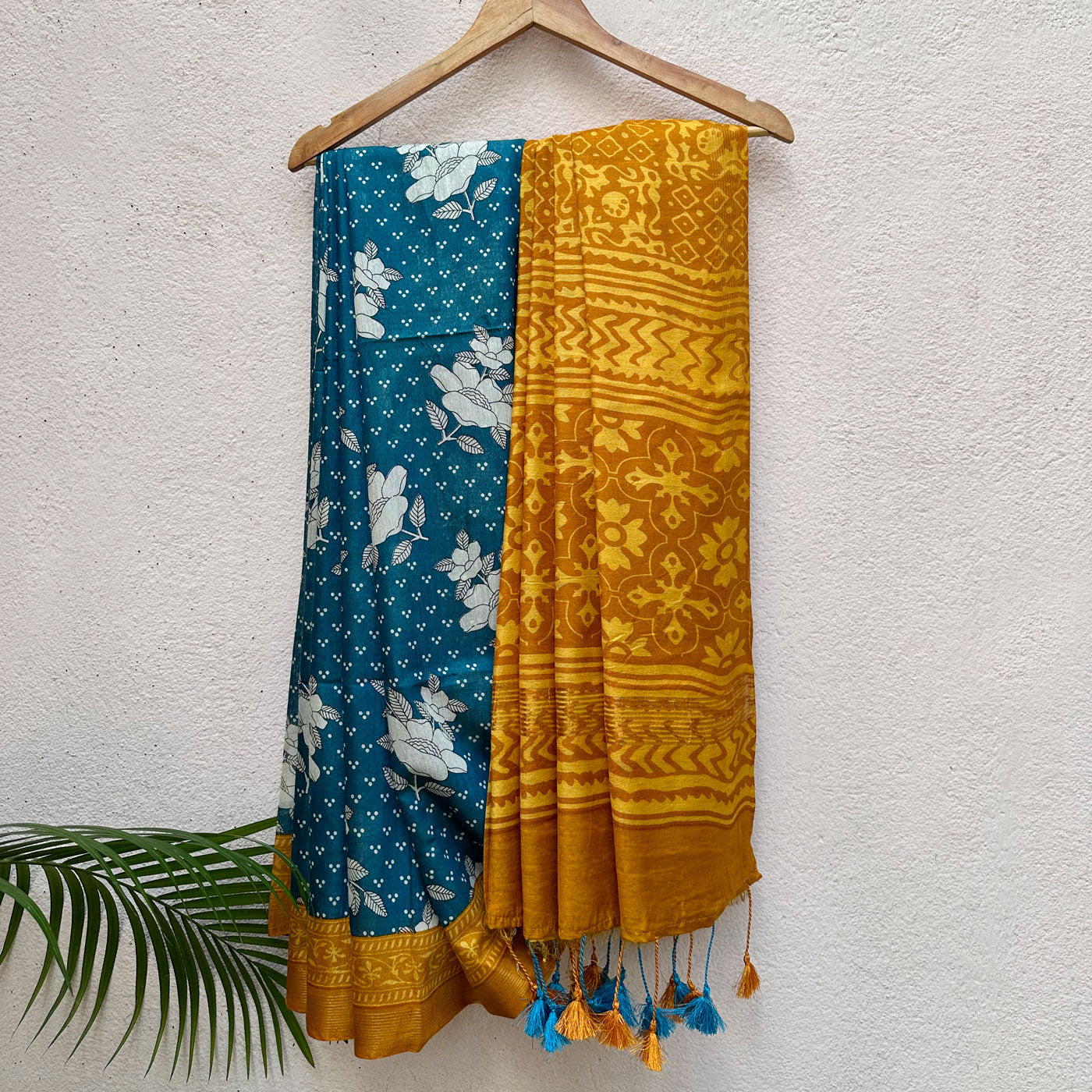 Carribean Floral Cotton Silk Printed Saree