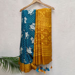 Load image into Gallery viewer, Carribean Floral Cotton Silk Printed Saree
