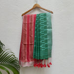 Load image into Gallery viewer, Cayenne Spectra Cotton Bamboo Silk Saree
