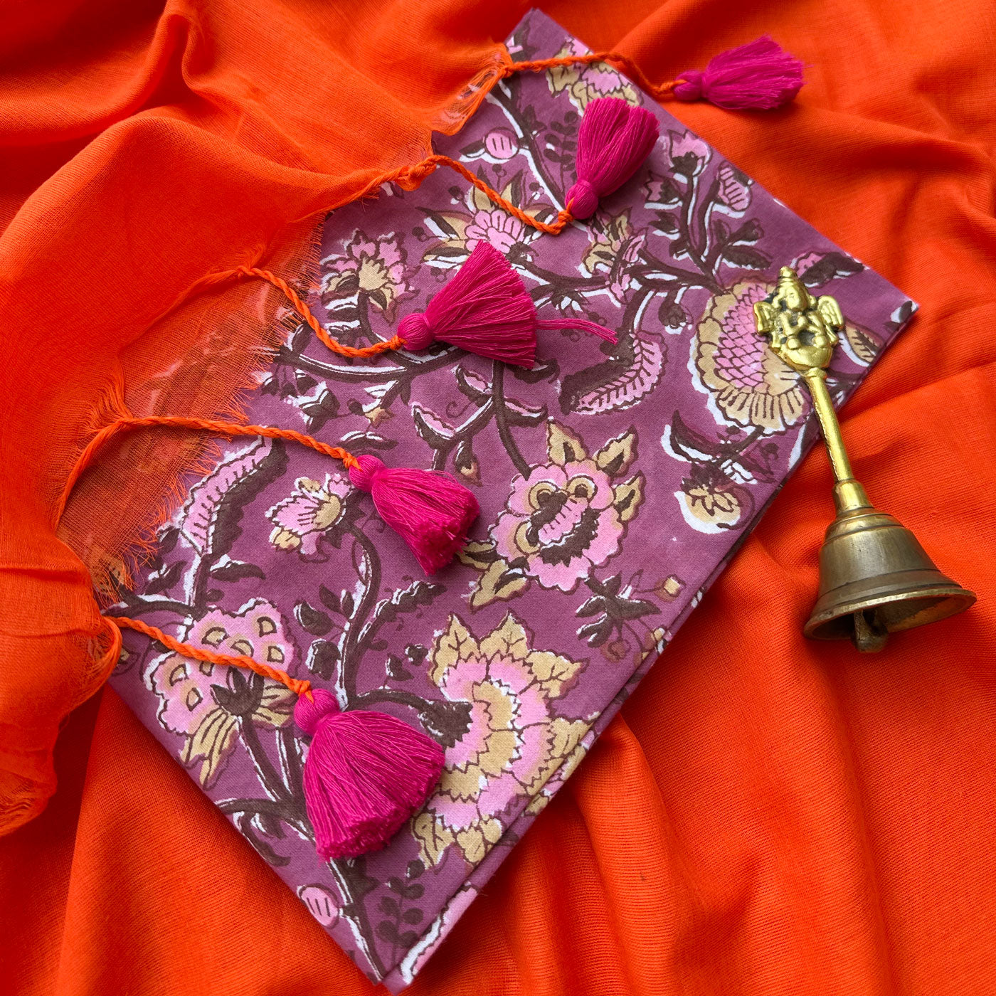 Chandni Mul Mul Saree with Printed Blouse