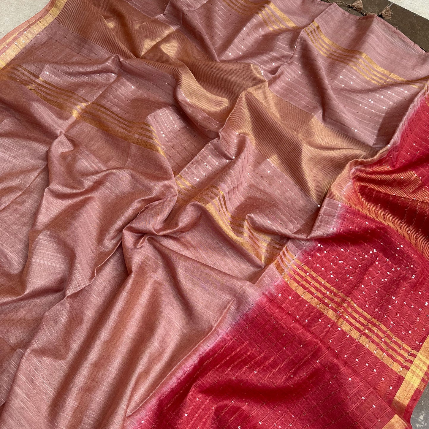 Chestnut Cotton Silk Saree