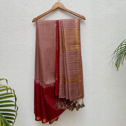 Chestnut Cotton Silk Saree