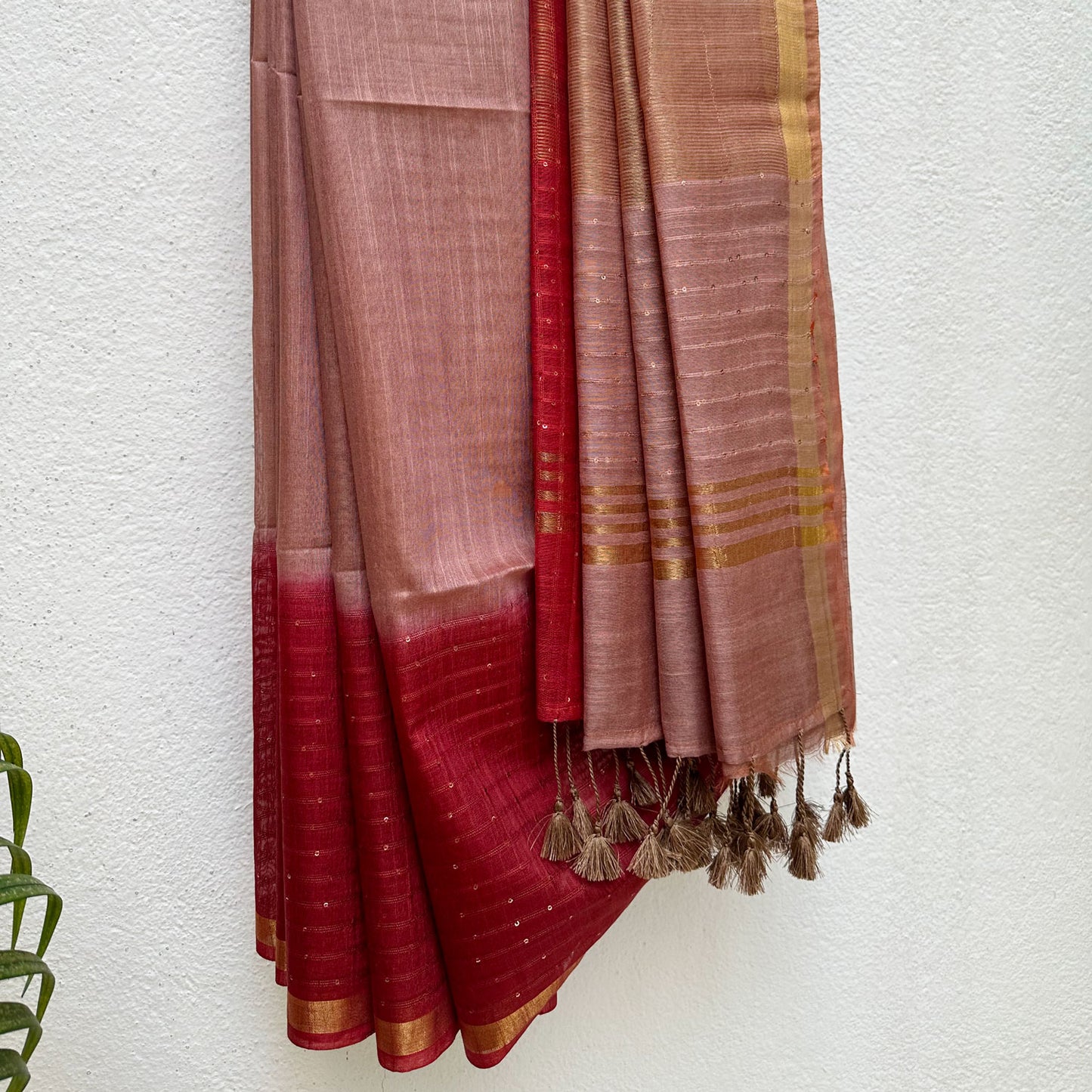 Chestnut Cotton Silk Saree
