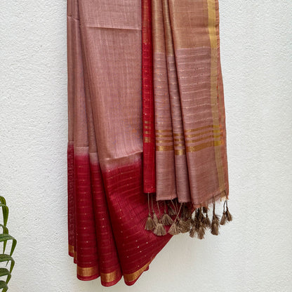 Chestnut Cotton Silk Saree