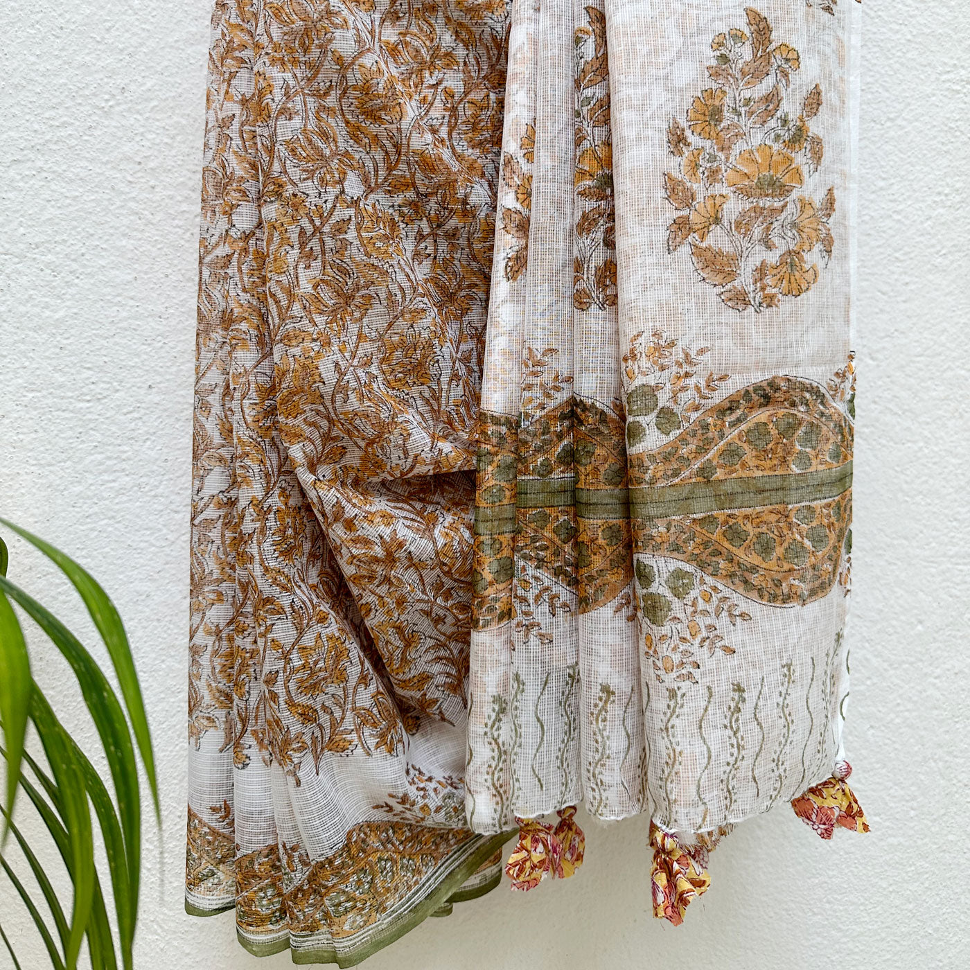 Chidambara Handblock Kota Doria Saree