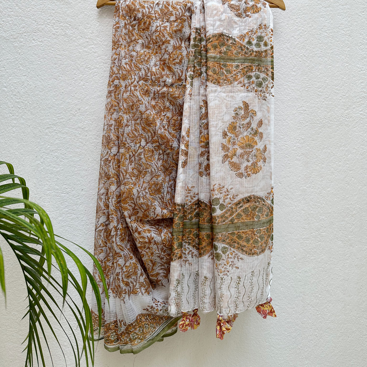 Chidambara Handblock Kota Doria Saree