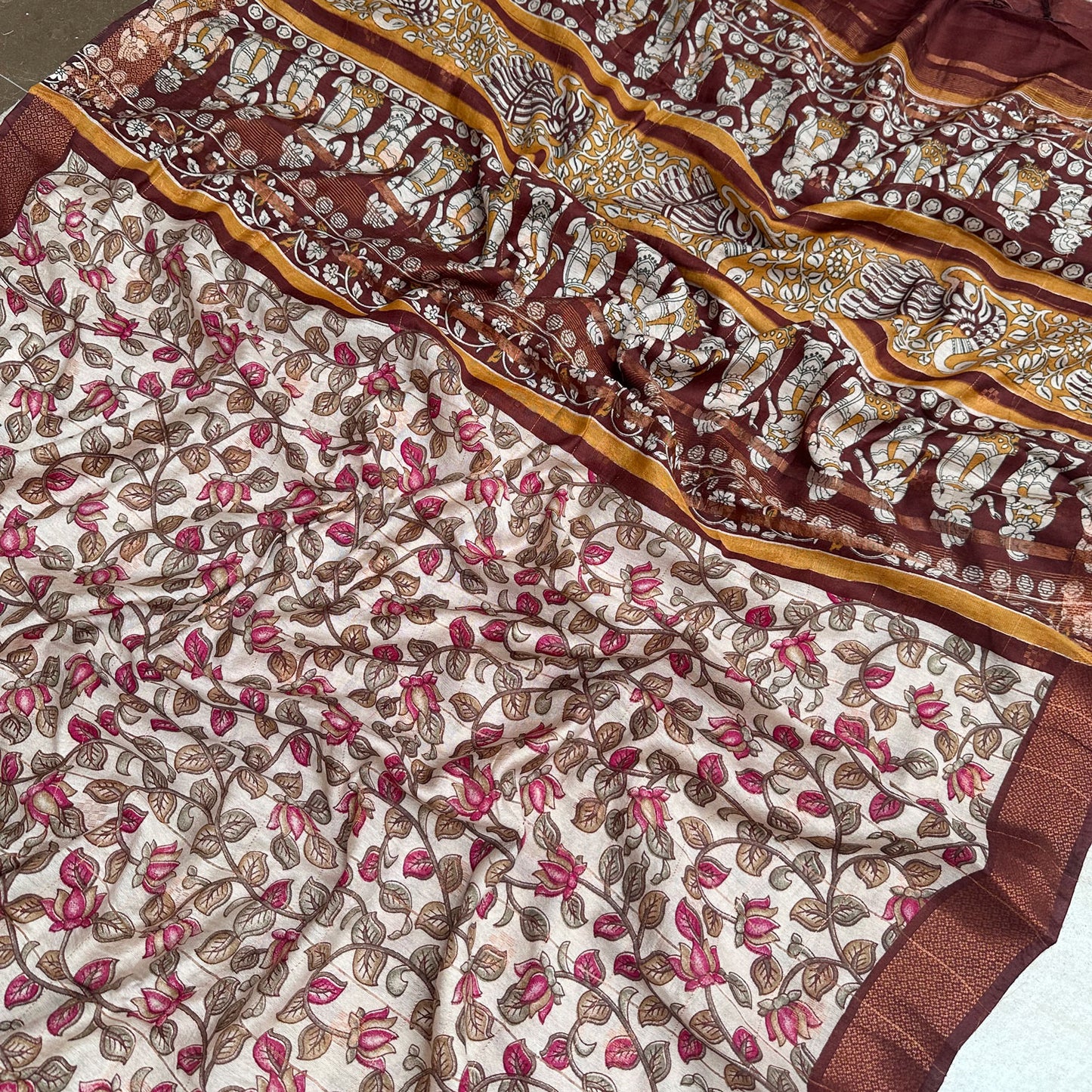 Chithra Padam Cotton Silk Printed Saree