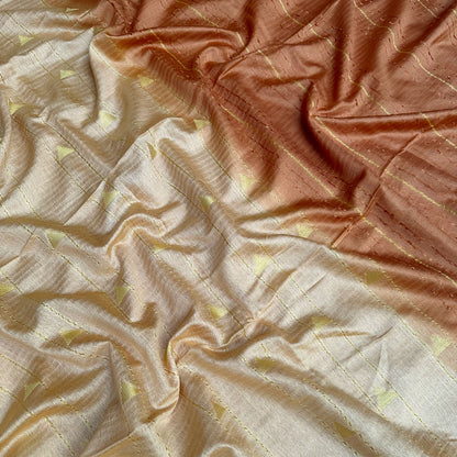 Chocolate Sand Cotton Silk Saree