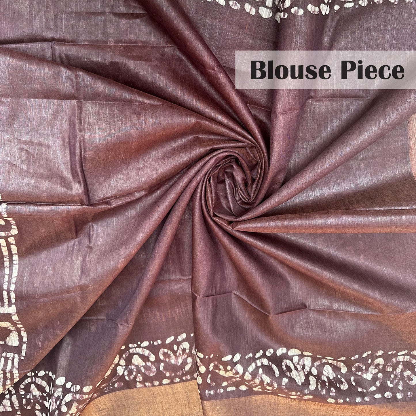 Cinnamon Love Batik Cotton Silk Saree