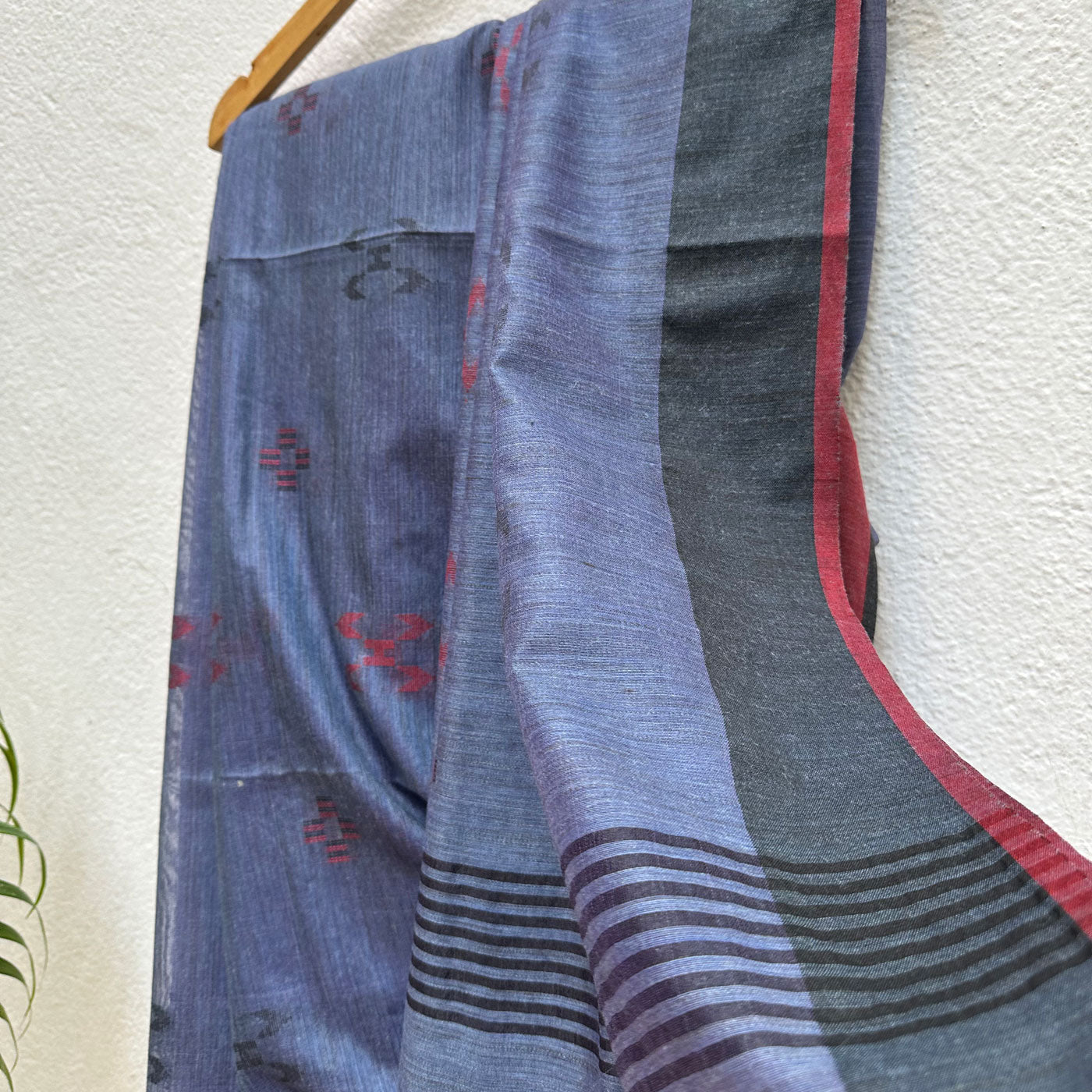 Cloudy Night Cotton Bamboo Saree