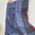 Load image into Gallery viewer, Cloudy Night Cotton Bamboo Saree
