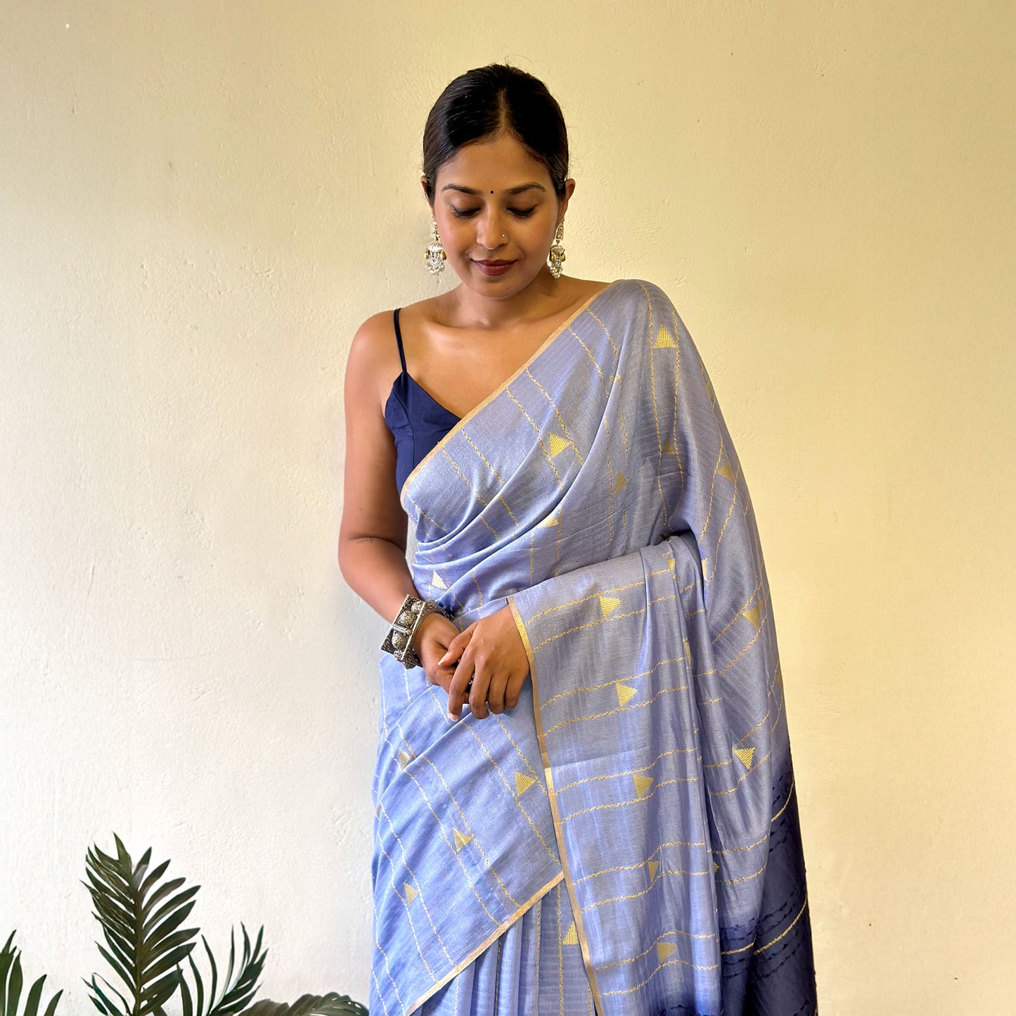 Cloudy Storm Cotton Silk Saree