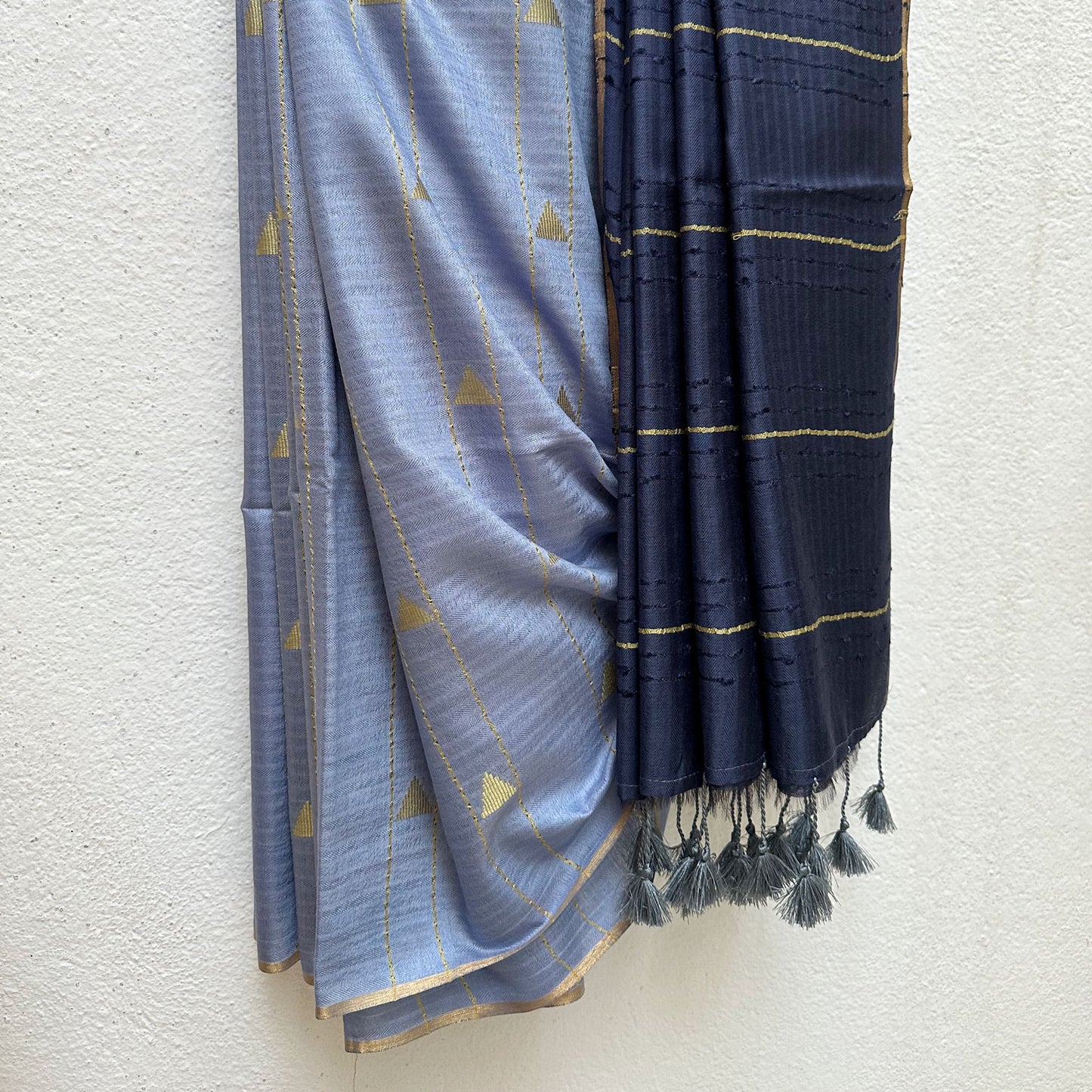 Cloudy Storm Cotton Silk Saree