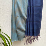 Load image into Gallery viewer, Cloudy Storm Cotton Silk Saree
