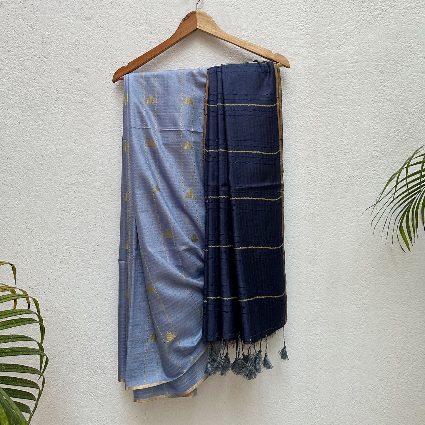 Cloudy Storm Cotton Silk Saree