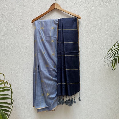 Cloudy Storm Cotton Silk Saree