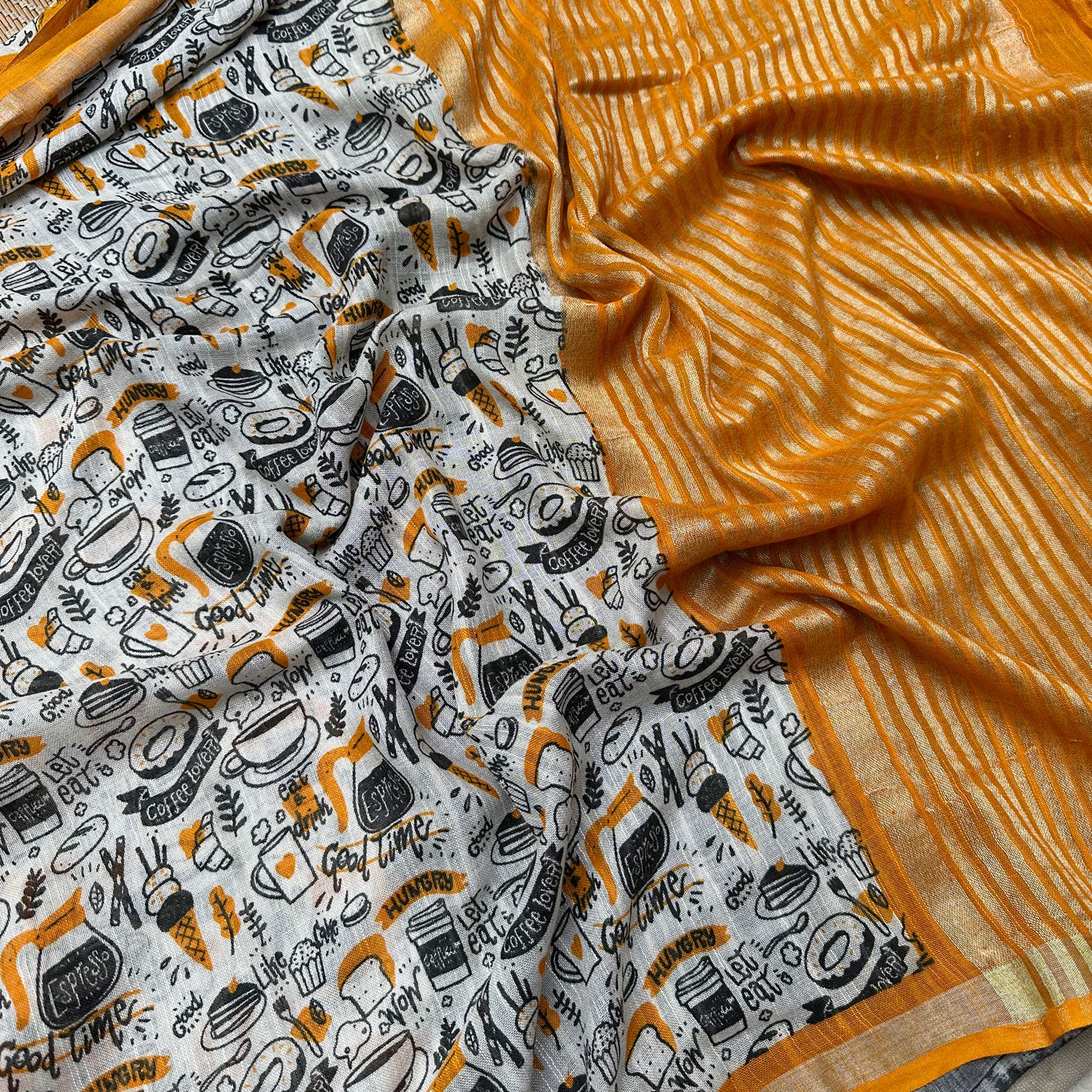 Coffee Date Cotton Saree