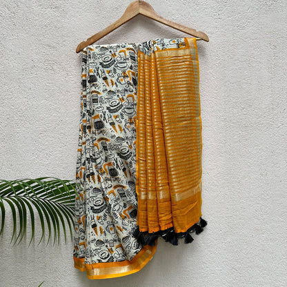 Coffee Date Cotton Saree