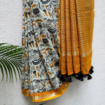 Load image into Gallery viewer, Coffee Date Cotton Saree
