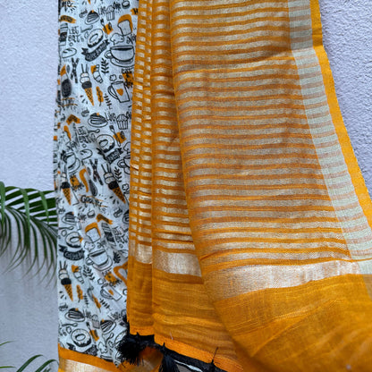 Coffee Date Cotton Saree