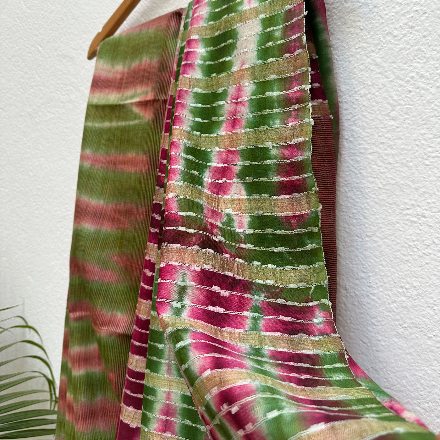 Comfrey Shibori Cotton Silk Saree