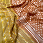 Load image into Gallery viewer, Corn Husk Cotton Bamboo Silk Saree
