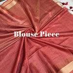 Load image into Gallery viewer, Crab Apple Cotton Metallic Saree

