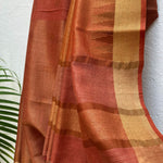 Load image into Gallery viewer, Crab Apple Cotton Metallic Saree
