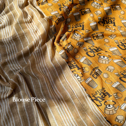 Cutting Chai Cotton Saree