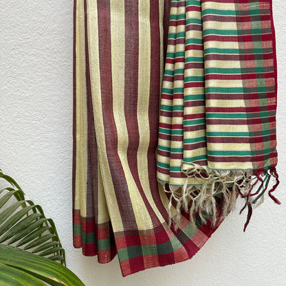 Daakshi Handwoven Tussar Dupion Silk Saree
