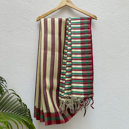 Daakshi Handwoven Tussar Dupion Silk Saree
