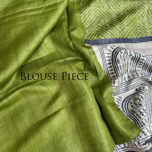 Daakshi Tribal Printed Desi Tussar Silk Saree