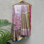 Load image into Gallery viewer, Dankamani  Embroidered Zari Linen Saree
