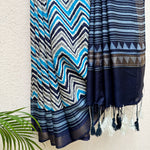 Load image into Gallery viewer, Daphne Chevron Cotton Silk Printed Saree
