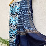 Load image into Gallery viewer, Daphne Chevron Cotton Silk Printed Saree
