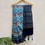 Load image into Gallery viewer, Daphne Chevron Cotton Silk Printed Saree

