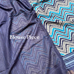 Load image into Gallery viewer, Daphne Chevron Cotton Silk Printed Saree
