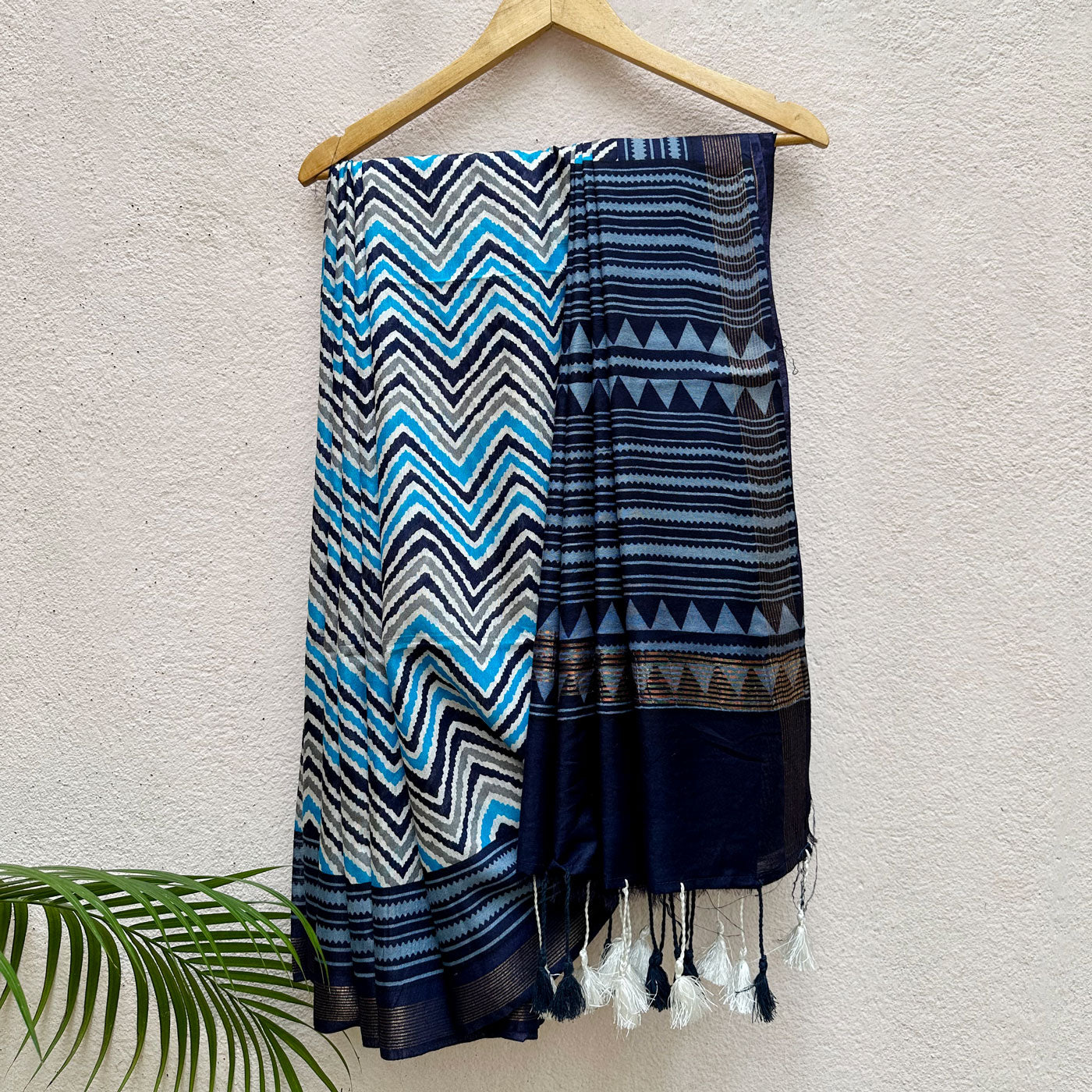 Daphne Chevron Cotton Silk Printed Saree
