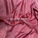 Load image into Gallery viewer, Deep Claret Cotton Bamboo Silk Saree

